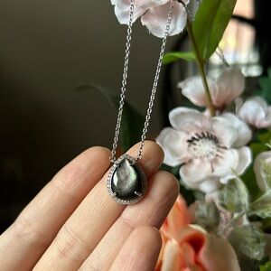 925 Abalone Diamond Necklace